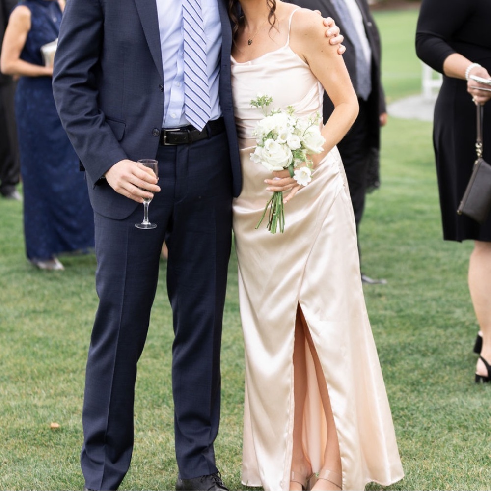 Champagne bridesmaids dress